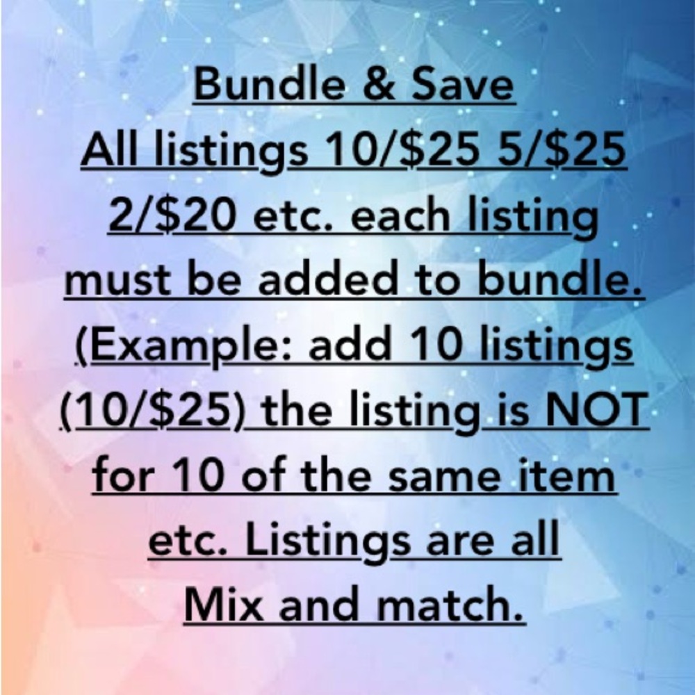 Bundle and save
